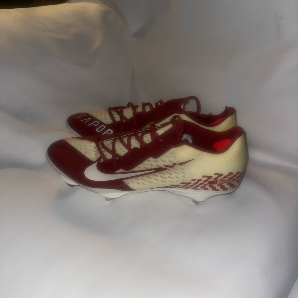 Nike Red and Cream Athletic Cleats